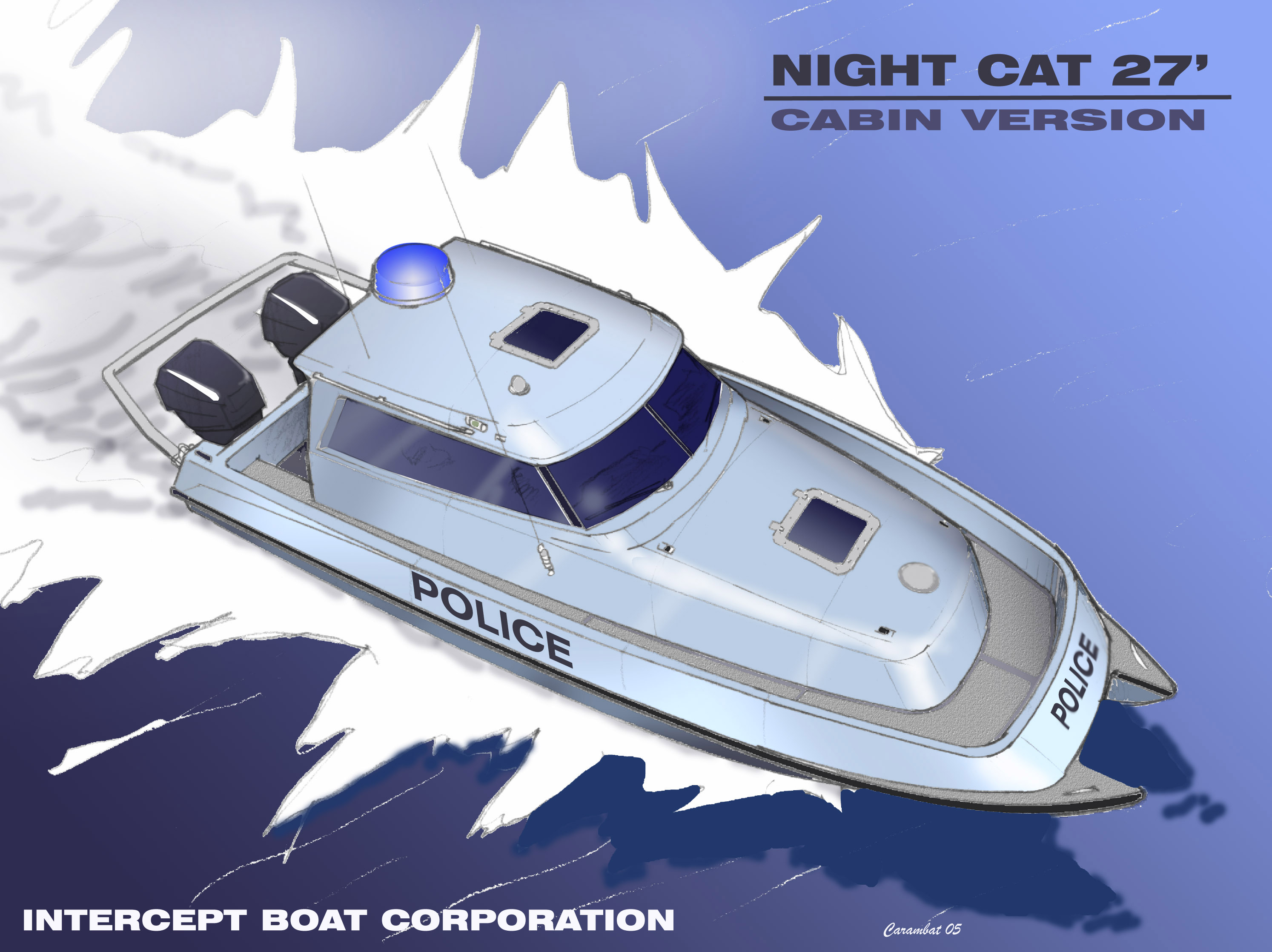 Night Cat interceptor boat