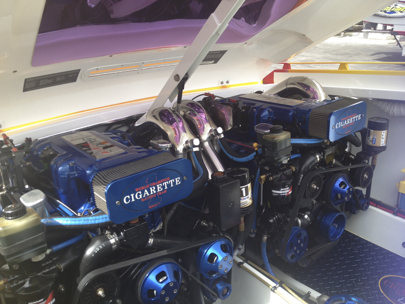 Cigarette boat engines