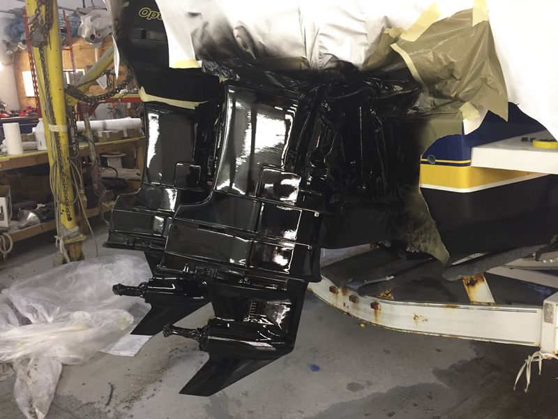 Engine paint work